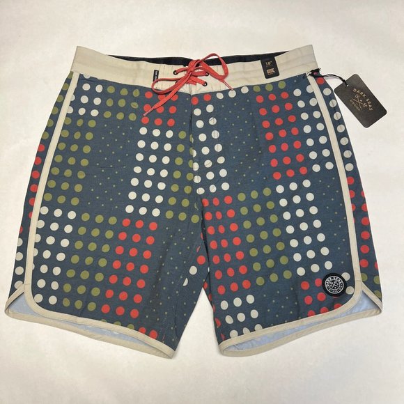 Dark Seas Recycled Boardshorts "Clemente" Navy Blue/Multi